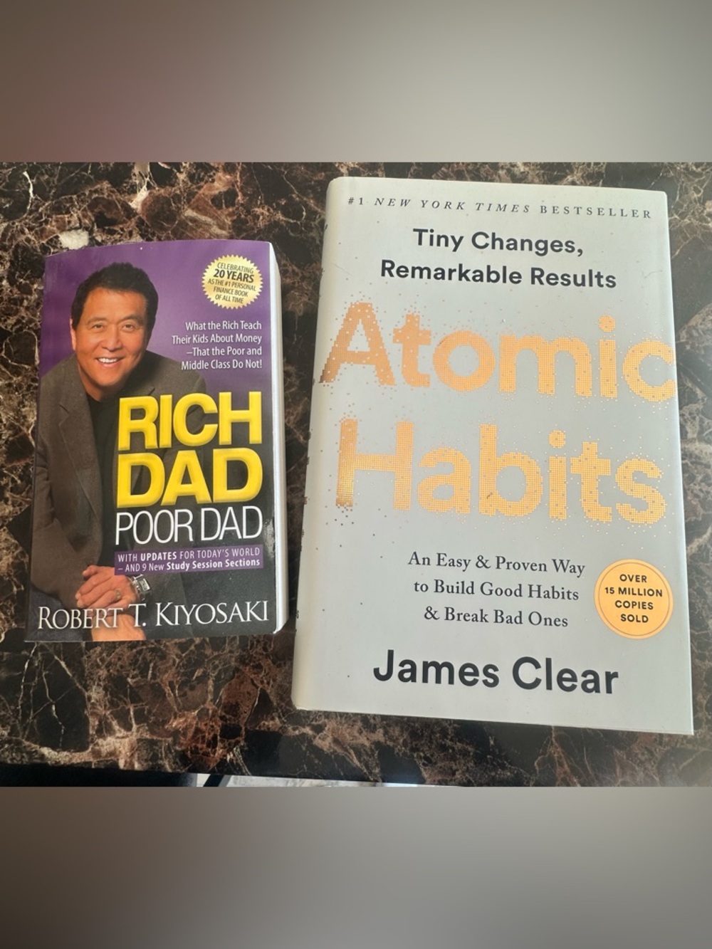 Atomic Habits (hard cover) & Rich Dad Poor Dad book